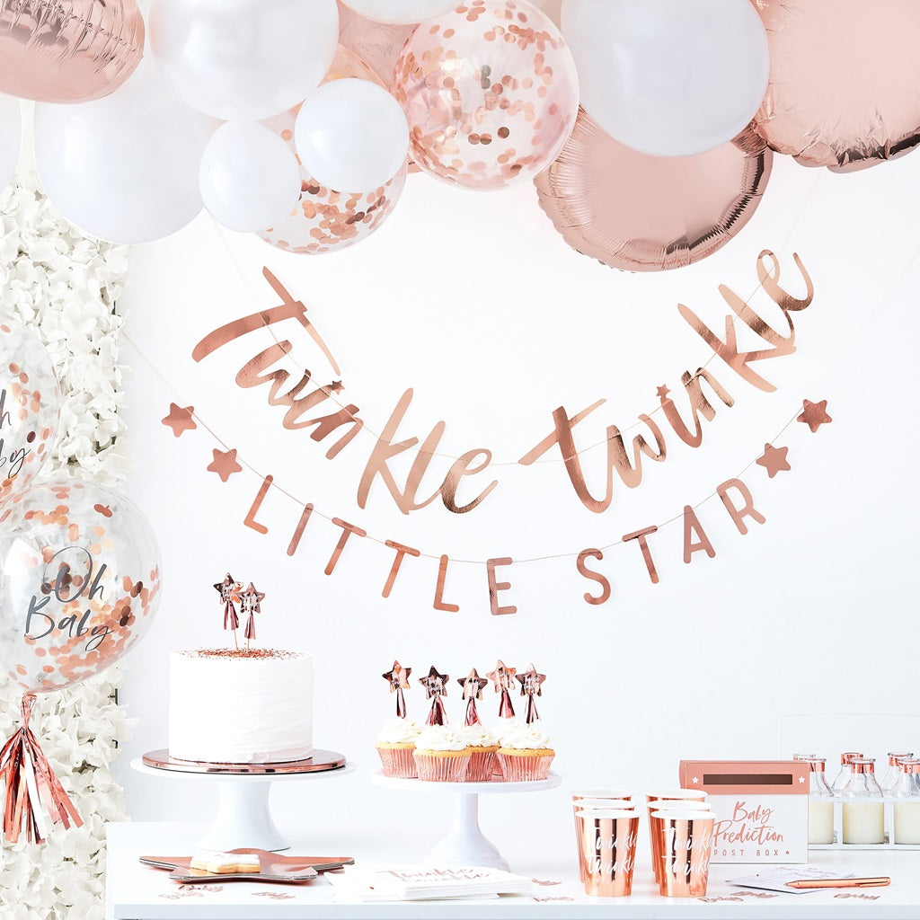 Props - Baby Shower 10er Set | Rose Gold | Photo Booth Props | Baby Verkleidungen für Genderparty | Fotobox Accessoires Verkleidung Fotos - SelfmadeStudio