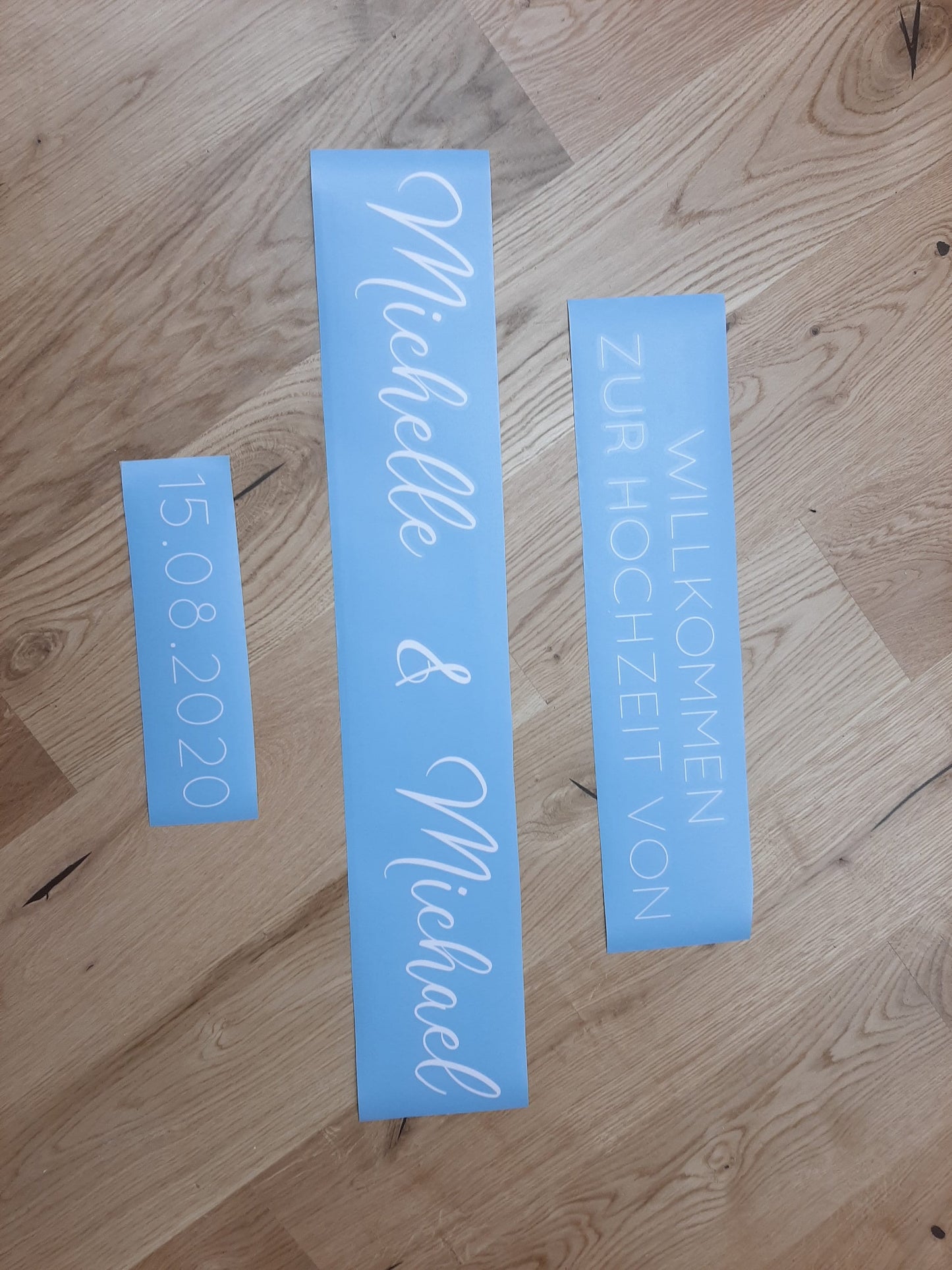 Schriftzüge für HOCHKANT "Willkommensschild" zur Hochzeit | DIY-Hochzeitsschild | personalisierte Plott-Aufklebe - SelfmadeStudio