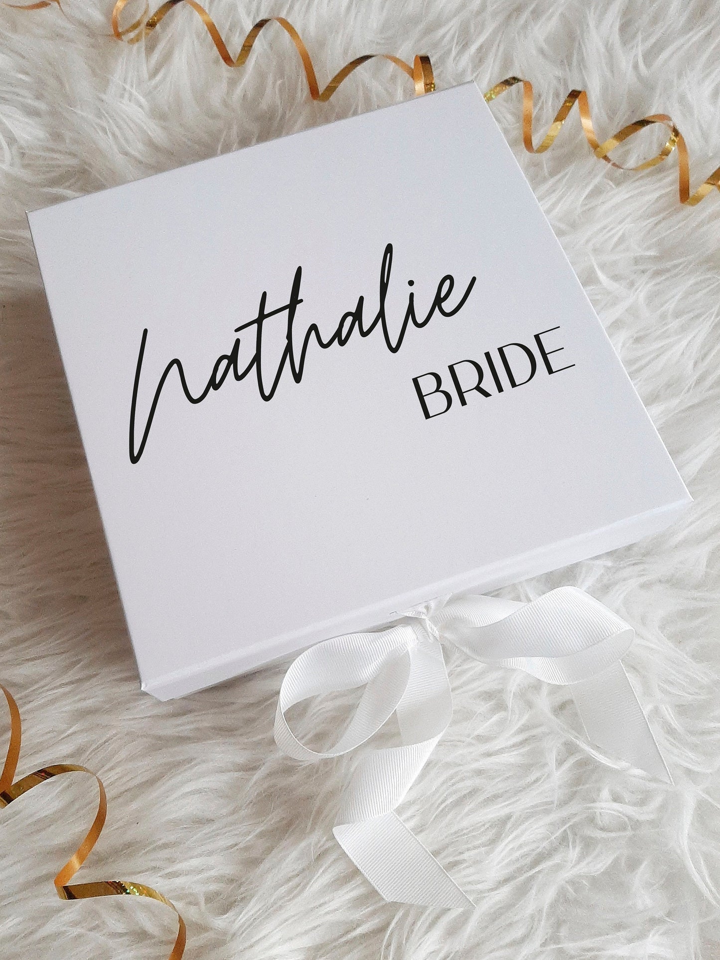 Geschenkbox mit Schleife / Namen und Titel - Trauzeugen Patentante Geschenkbox DIY Geschenkbox / Eine Geschenkbox mit Name und Schleife