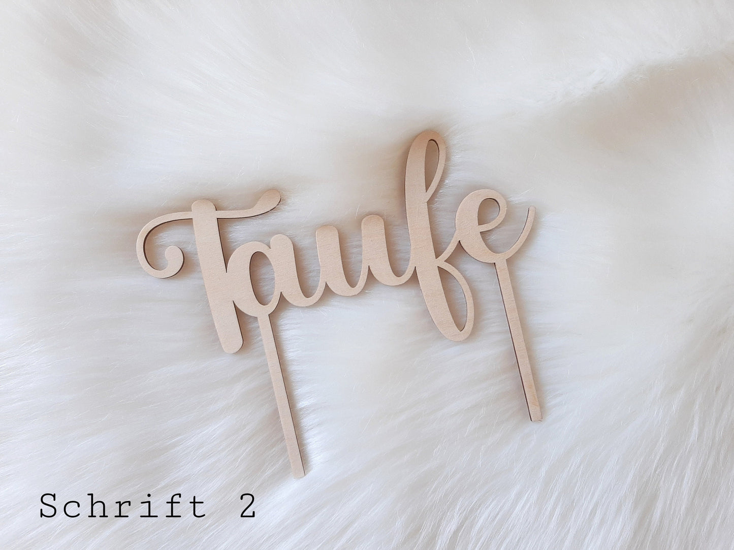 Caketopper aus Holz - Taufe - Kommunion - Hochzeit - Cake Topper - Kuchen Deko - Torten Stecker - Holz 20 cm - Tortenaufsatz