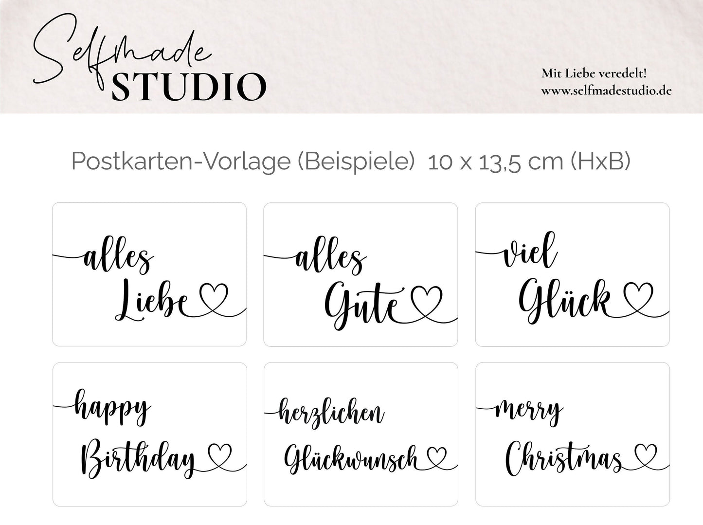 Holz Postkarte - Grußkarten graviert aus Holz | Weihnachten | Geburstag | Glückwunsch Karten verschiedene Motive und Sprüche