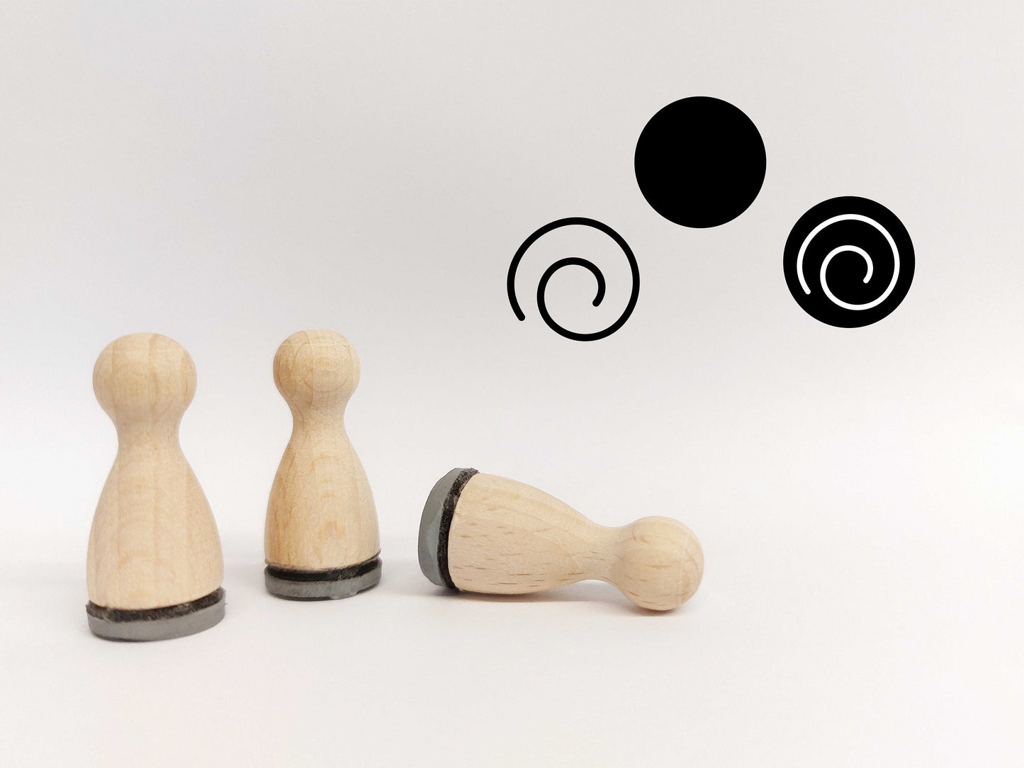 Ministempelset Kringel-Kreise | 3 Stempel mit 12mm Durchmesser | Dekorieren und Verzieren