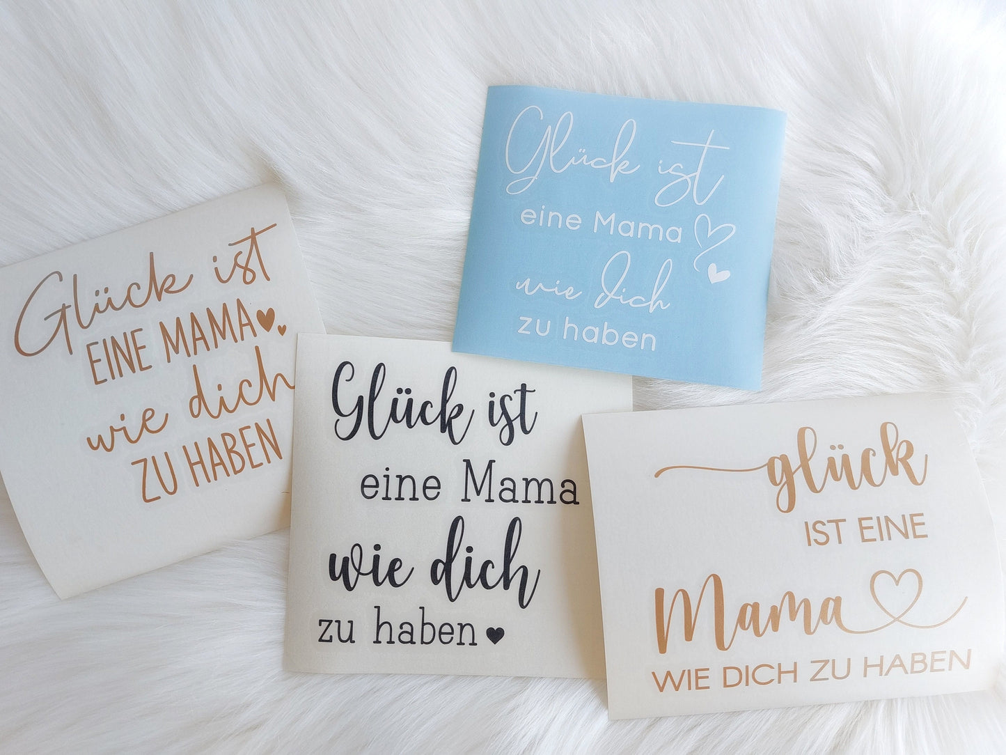 Blumenübertopf Glück - Muttertag | "Glück ist, eine Mama wie dich zu haben" Blumentopf-Farbe: Weiß | Anthrazit | Mint | Muttertags-Geschenk - SelfmadeStudio
