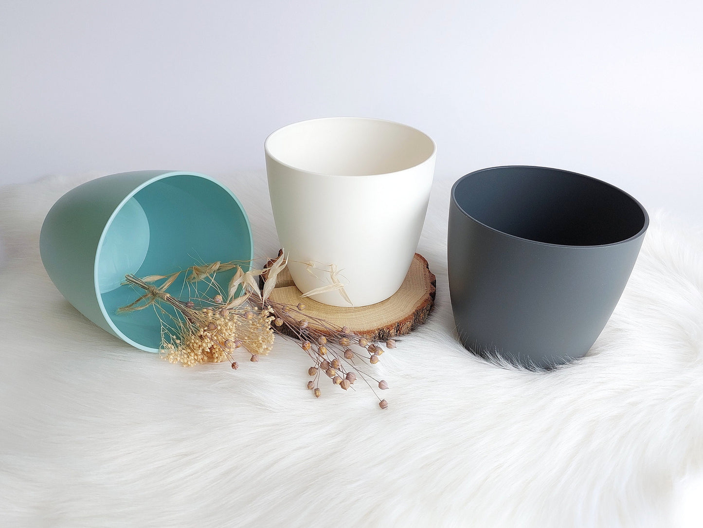 Blumenübertopf Wachsen personalisiert "Danke XXX, dass du mir beim Wachsen geholfen hast, dein XXX" Farbe: Weiß | Anthrazit | Mint Hebamme