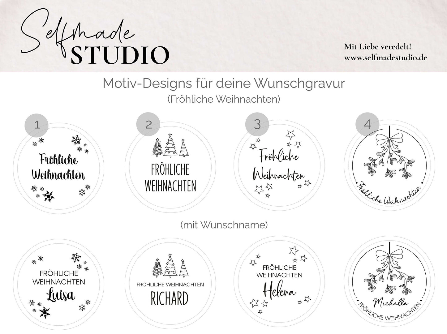 Vorratsglas Frohe Weihnachten | Holzdeckel personalisiert mit Fröhliche Weihnachten / Wunschname | Weihnachtsdeko | Weihnachtsgeschenk