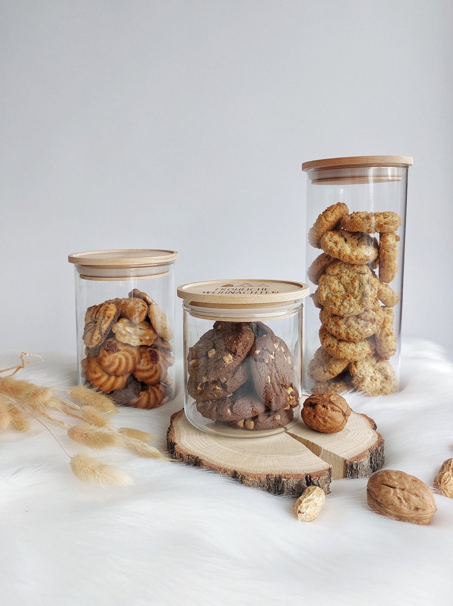 Vorratsglas Haustier Leckerlis | Holzdeckel personalisiert mit Tiernamen und Wunschgravur Schnurrhaare / Pfote | Katzen Hunde Tiernahrung