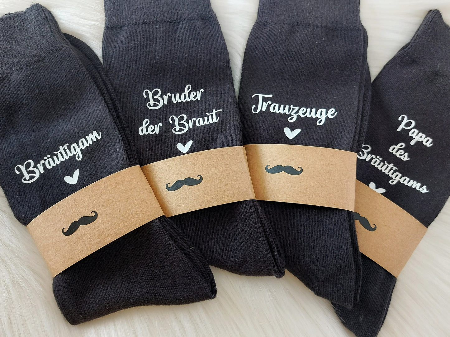 Hochzeitssocken mit Personalisierung | versch. Aufdrucke | Getting Ready Hochzeit Accessoire Bräutigam | Herren Männer Socken | Anzugsocken