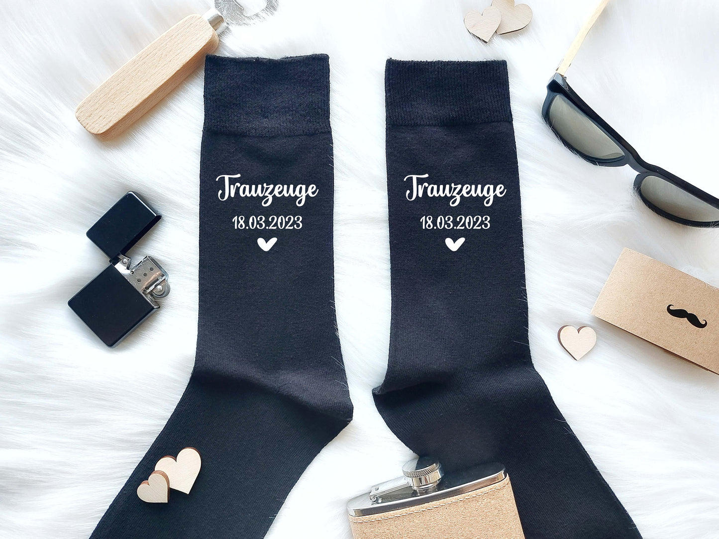 Hochzeitssocken mit Personalisierung | versch. Aufdrucke | Getting Ready Hochzeit Accessoire Bräutigam | Herren Männer Socken | Anzugsocken