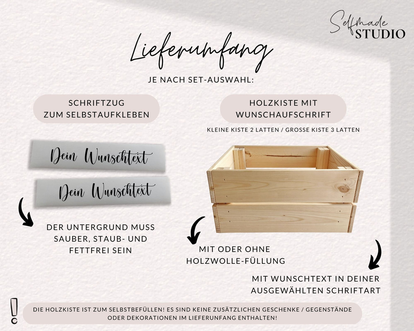 Weihnachtsmarkt "to go" mit Name, personalisierte Aufkleber oder Holz Geschenkkiste DIY zum selbst Befüllen - Advent Winterzauber Holzkiste
