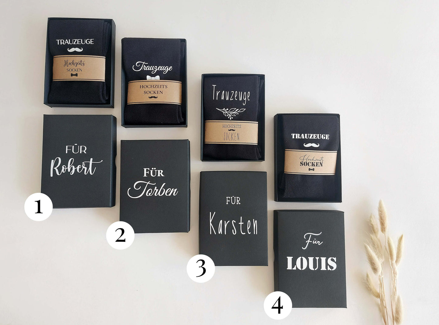 Trauzeuge Socken mit Geschenkbox - Willst du mein Trauzeuge sein? Gentleman Hochzeitssocken | Box mit Personalisierung | Herrensocken Anzug - SelfmadeStudio