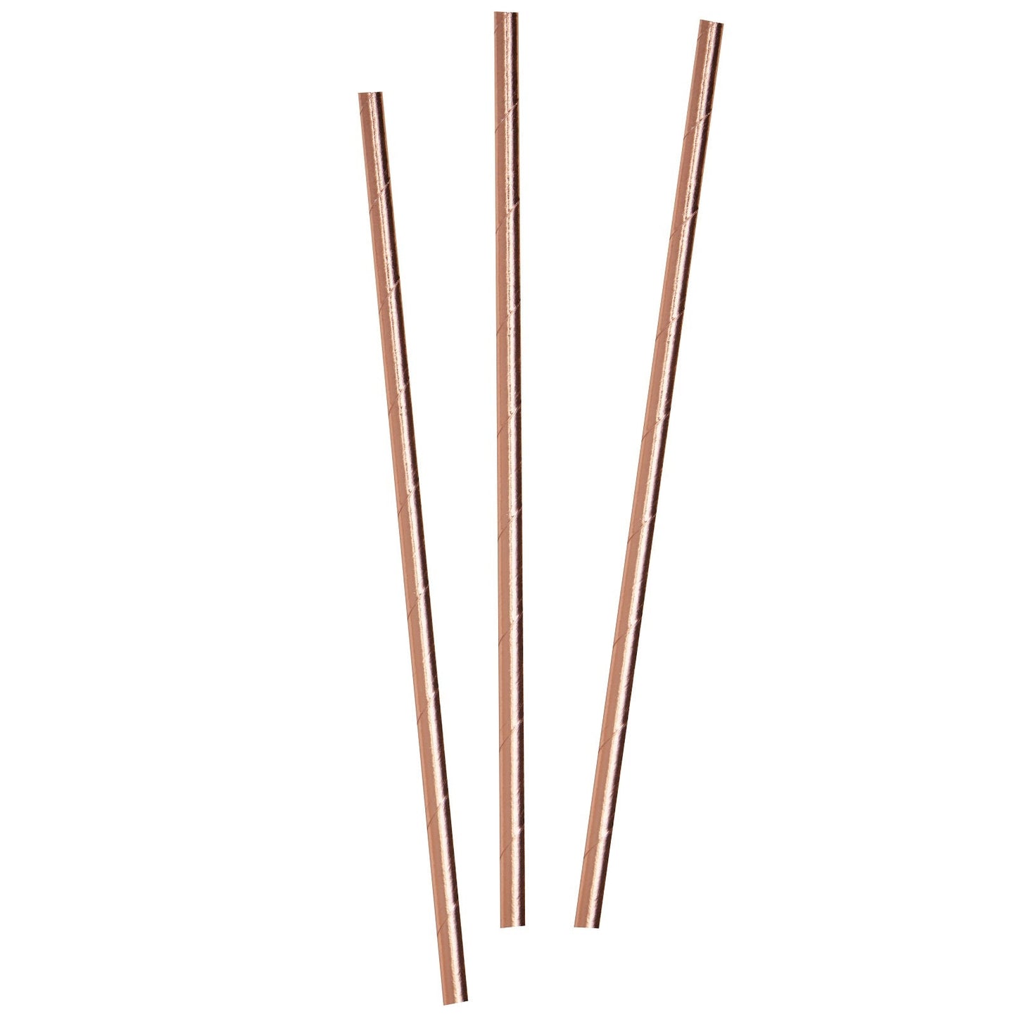 Roségoldene Papierstrohhalme | 25 Papierstrohhalme für die Hochzeitsdeko | Besondere Party Deko in Rosegold | Strohhalm | Hochzeits Getränk