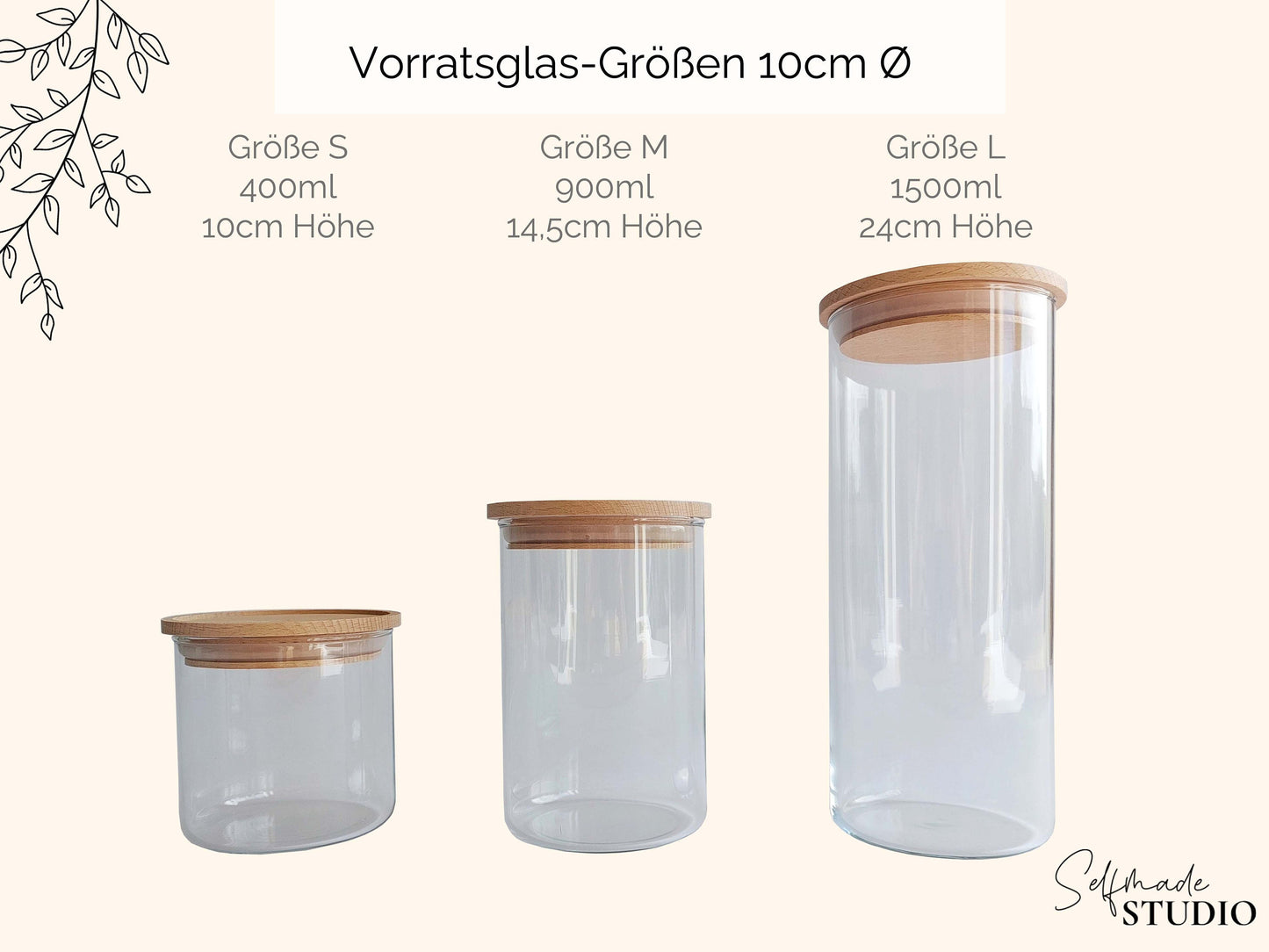 Vorratsglas mit Gravur "Nerven Nahrung" | Holzdeckel aus Buche | Gravur mit Punkten - SelfmadeStudio