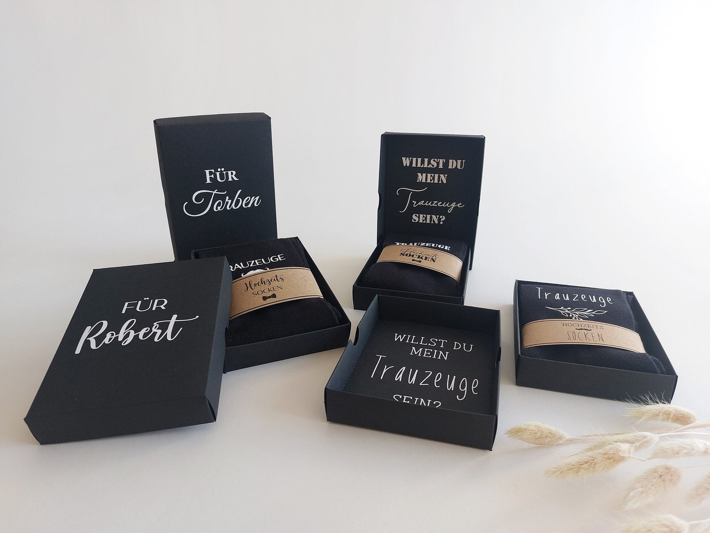 Trauzeuge Socken mit Geschenkbox - Willst du mein Trauzeuge sein? Gentleman Hochzeitssocken | Box mit Personalisierung | Herrensocken Anzug - SelfmadeStudio