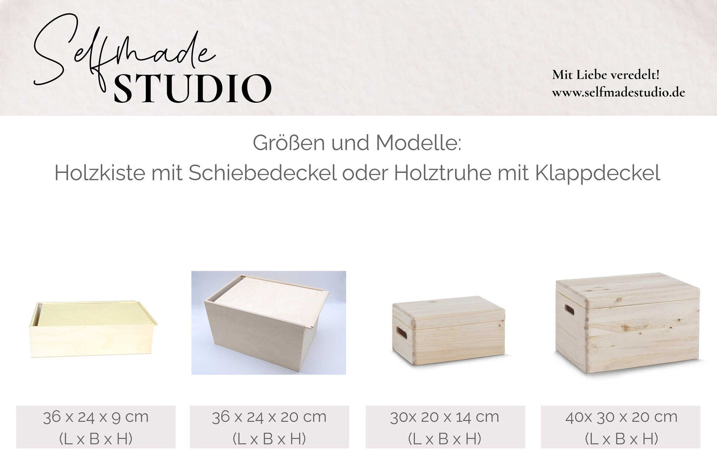 Baby-Kiste mit 3D Namen & Regenbogen | Erinnerungsbox | Personalisierte Holzkiste mit Schiebedeckel oder als Truhe - SelfmadeStudio