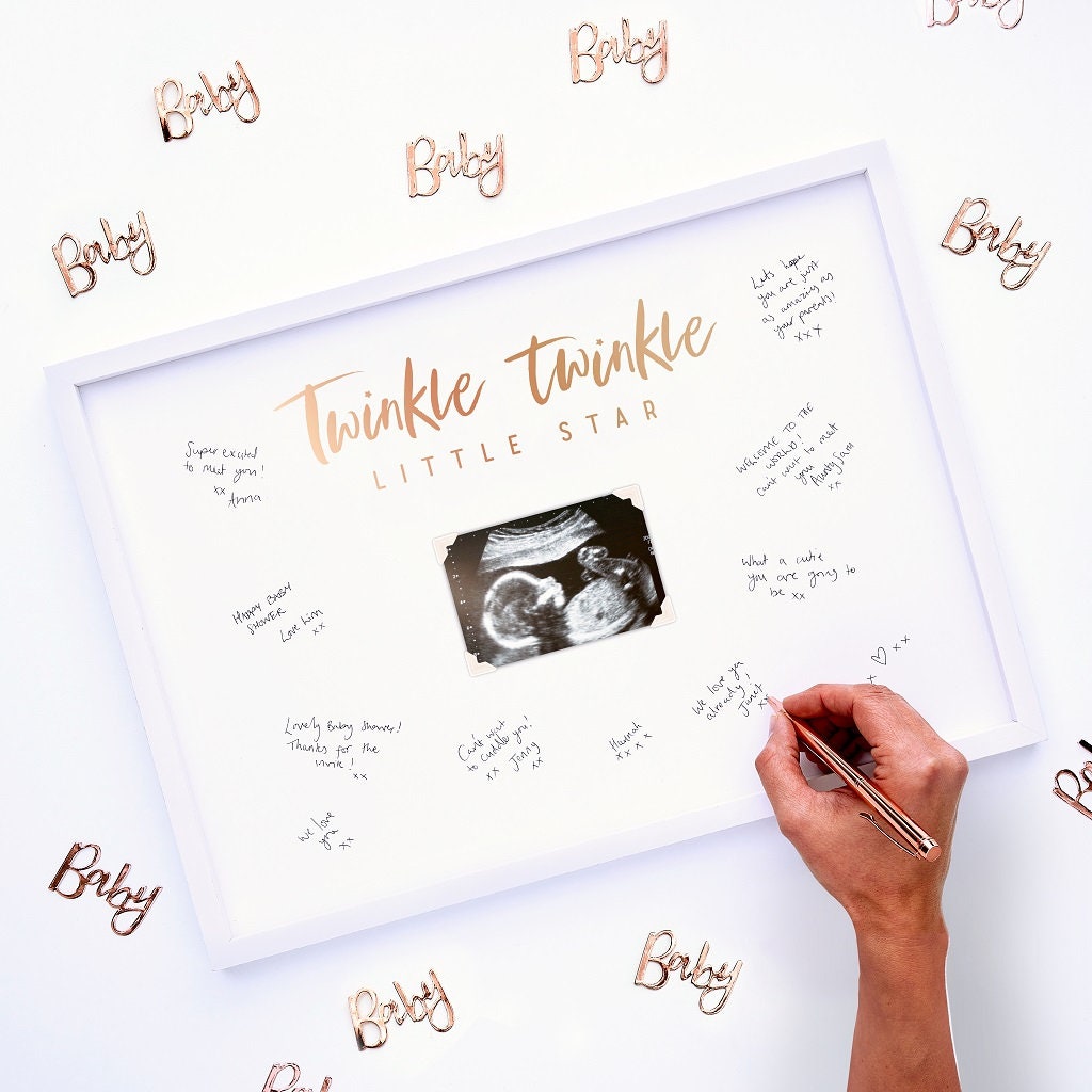 Konfetti "Baby" - Roségold - 14 g | Baby Tischdekoration Schrift Konfetti "Baby" | Babyparty-Konfetti |Baby Newborn Party 14g - SelfmadeStudio