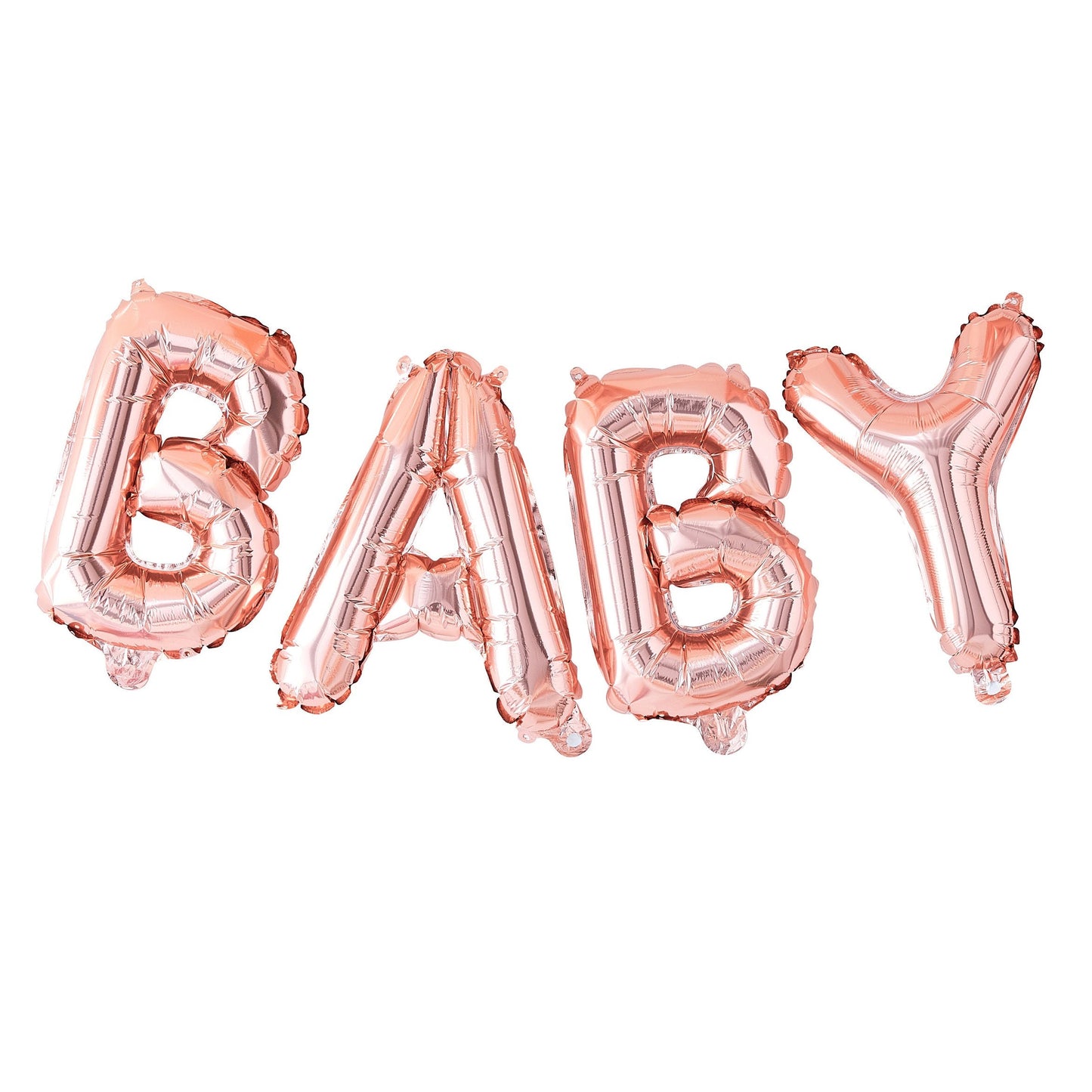 Babyparty-Ballon-Wimpel Kette Roségold | Newborn Party | Genderparty | Luftballons Folienballons | Zum Hängen | Buchstabe je 40x10 cm (HxB) - SelfmadeStudio