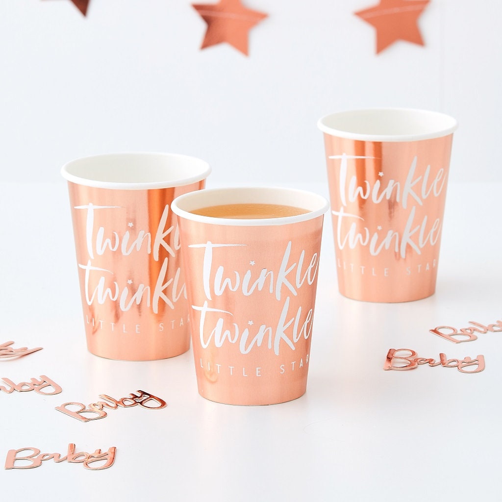 Konfetti "Baby" - Roségold - 14 g | Baby Tischdekoration Schrift Konfetti "Baby" | Babyparty-Konfetti |Baby Newborn Party 14g - SelfmadeStudio