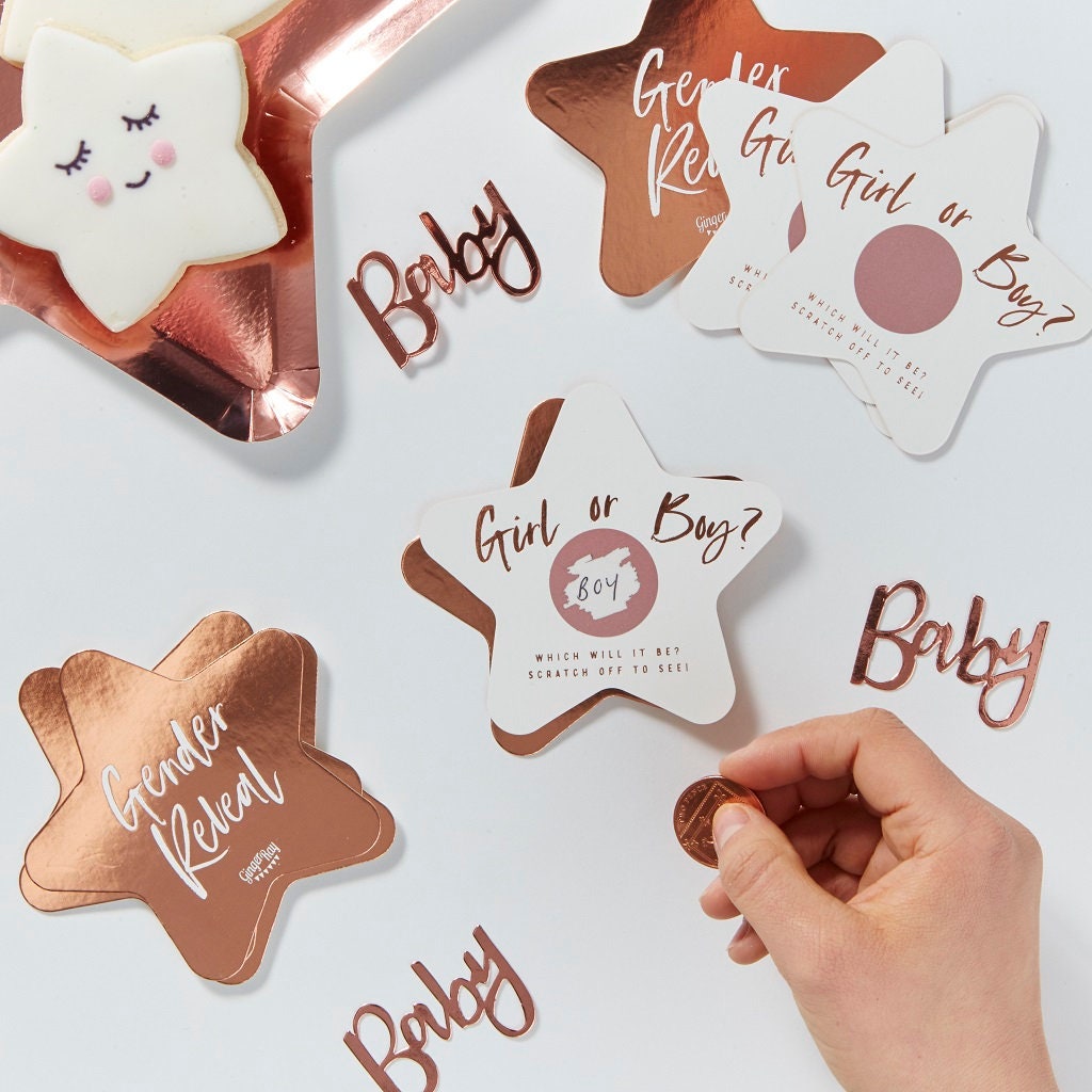 Konfetti "Baby" - Roségold - 14 g | Baby Tischdekoration Schrift Konfetti "Baby" | Babyparty-Konfetti |Baby Newborn Party 14g - SelfmadeStudio