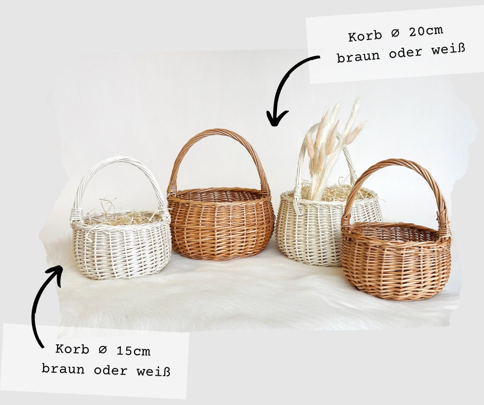 Korb mit Wunschnamen Anhänger mit Initial & Namen Anhänger | Holz-Anhänger in Kreis oder Etiketten Form | Geschenkanhänger / Korb Anhänger