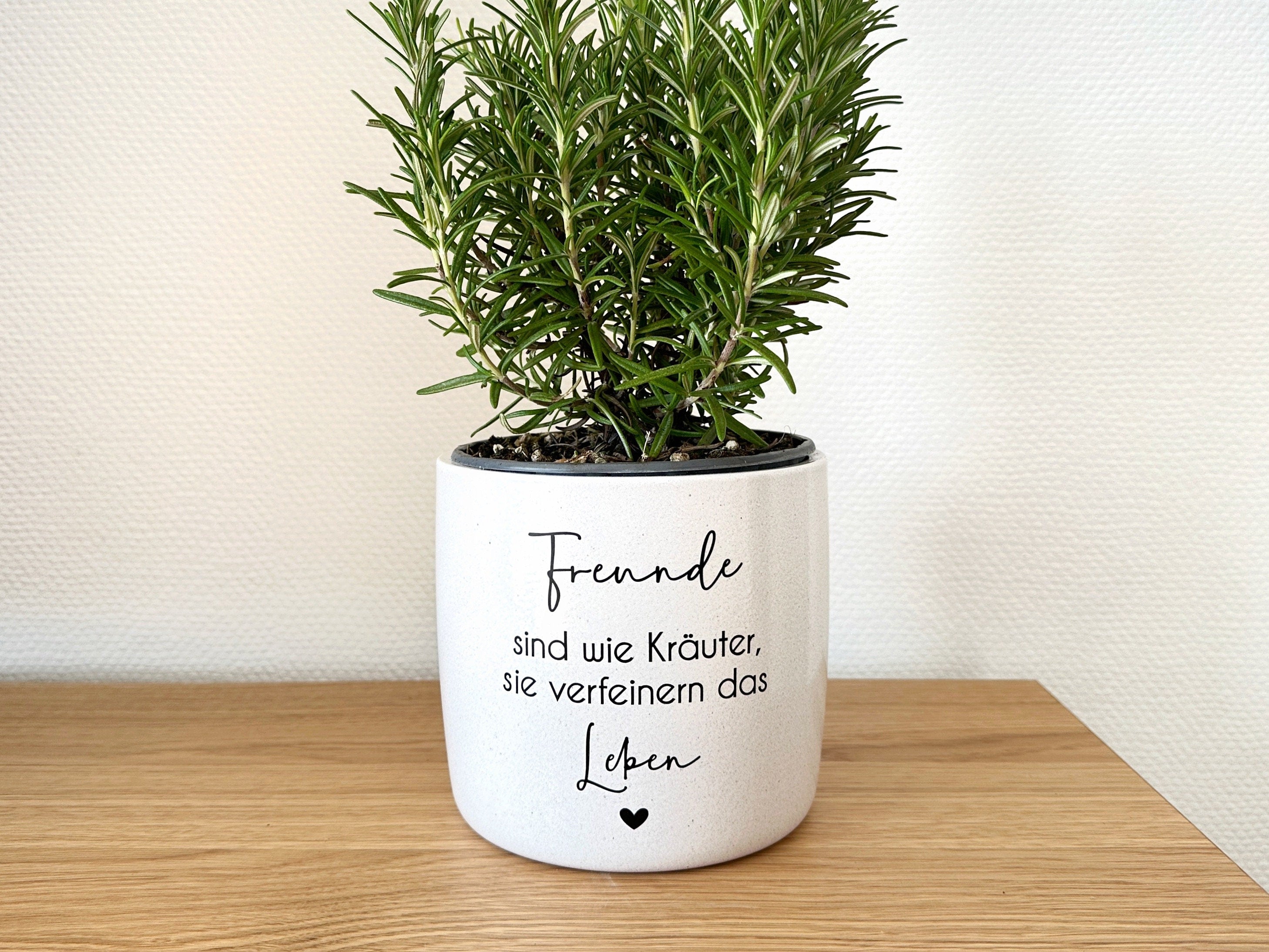 Keramik Blumentopf Freunde-Kräuter