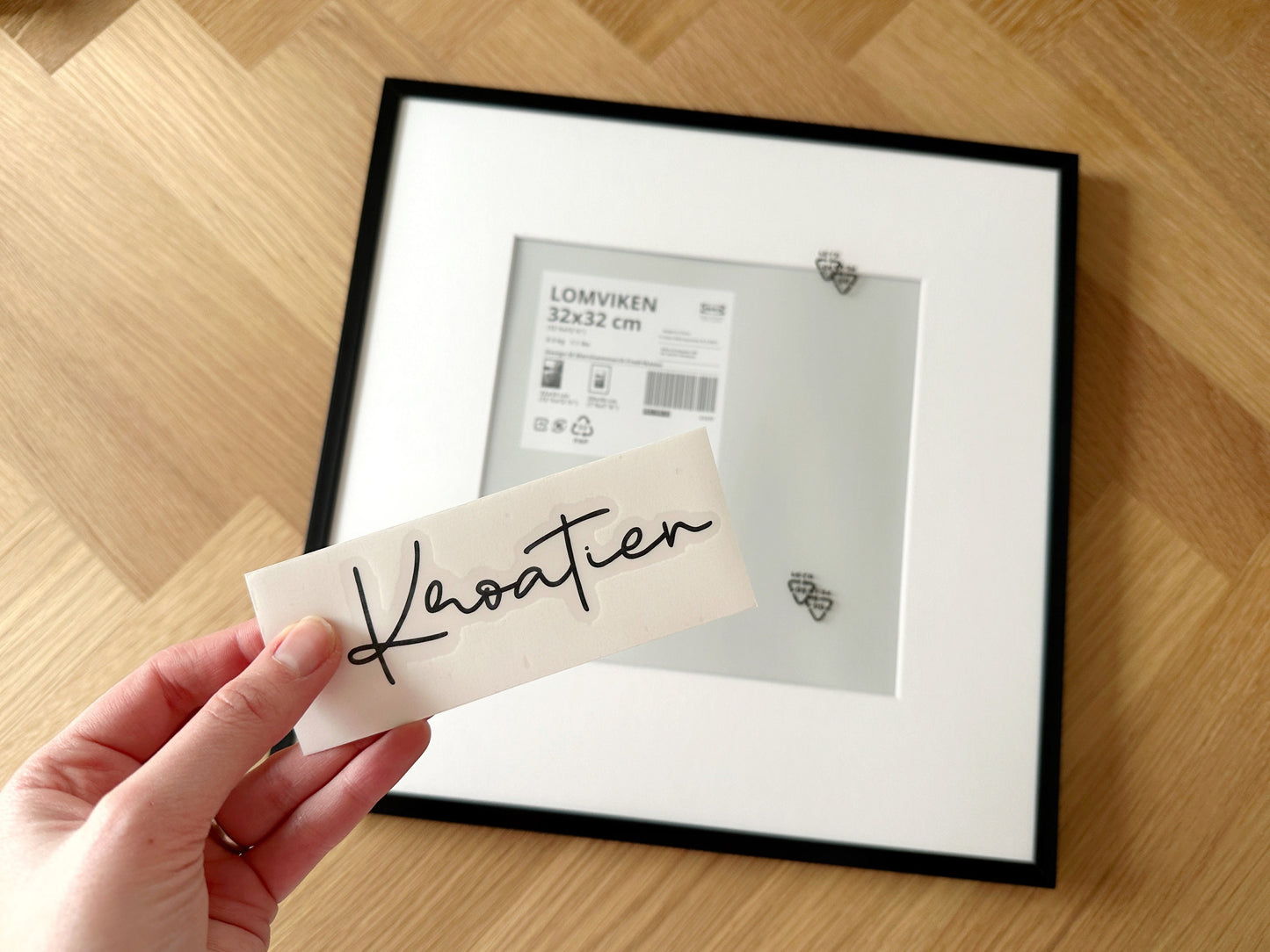 Plott-Schriftzug für Bilderrahmen zum Aufkleben | Urlaubserinnerung | verschiedene Schriftarten Aufkleber Städtenamen, Urlausort | Dekoidee