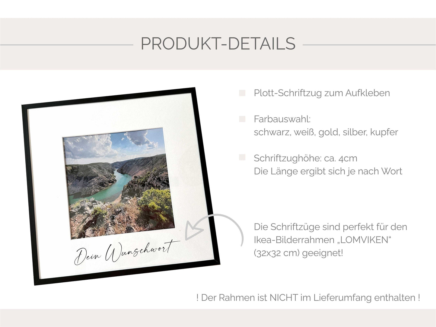 Plott-Schriftzug für Bilderrahmen zum Aufkleben | Urlaubserinnerung | verschiedene Schriftarten Aufkleber Städtenamen, Urlausort | Dekoidee