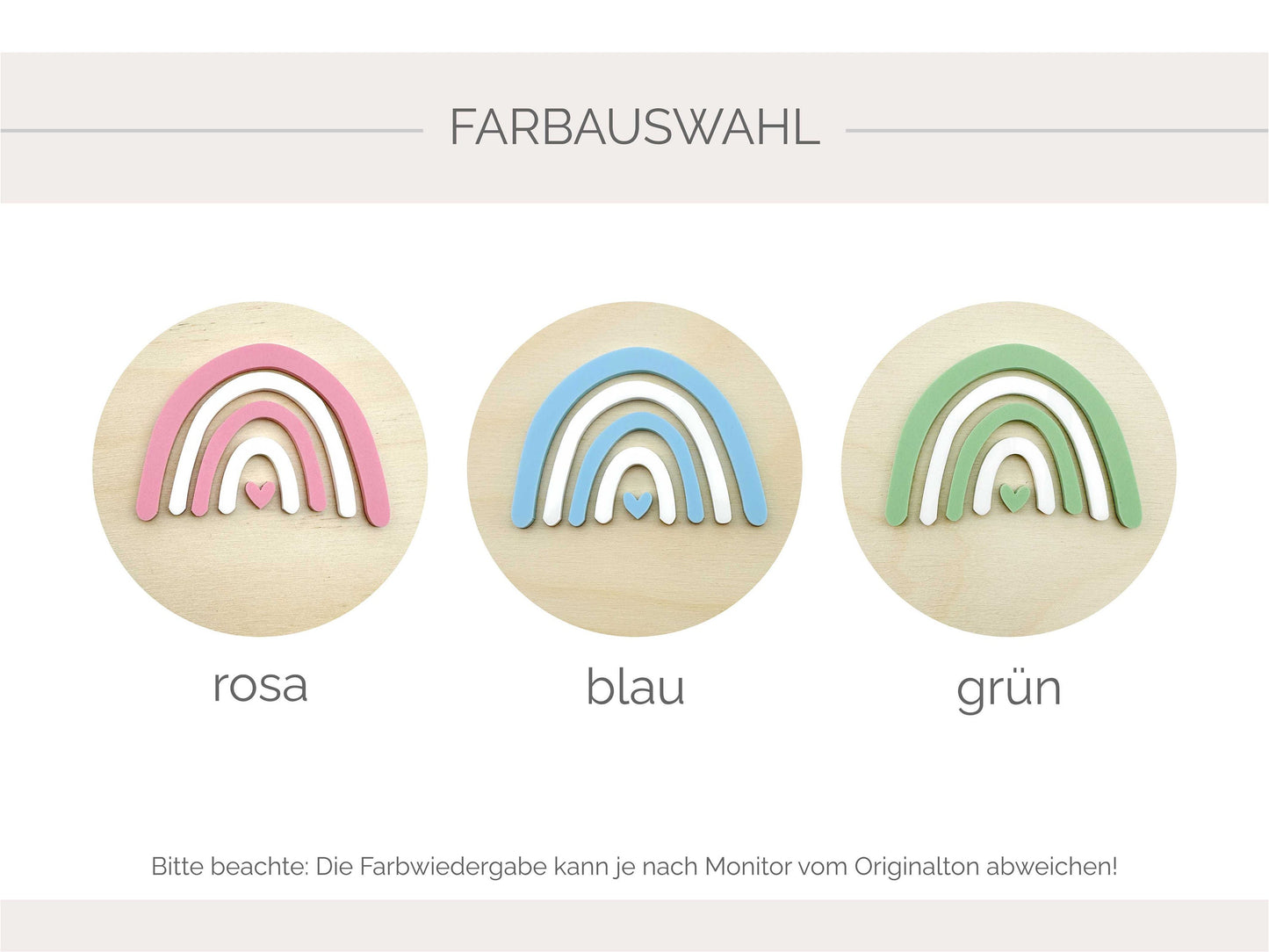 Vorratsglas mit Holzdeckel "3D-Regenbogen" mit Wunschname | Acryl rosa blau grün | Holzdeckel aus Buchenholz | Keksglas Geschenkidee Kinder