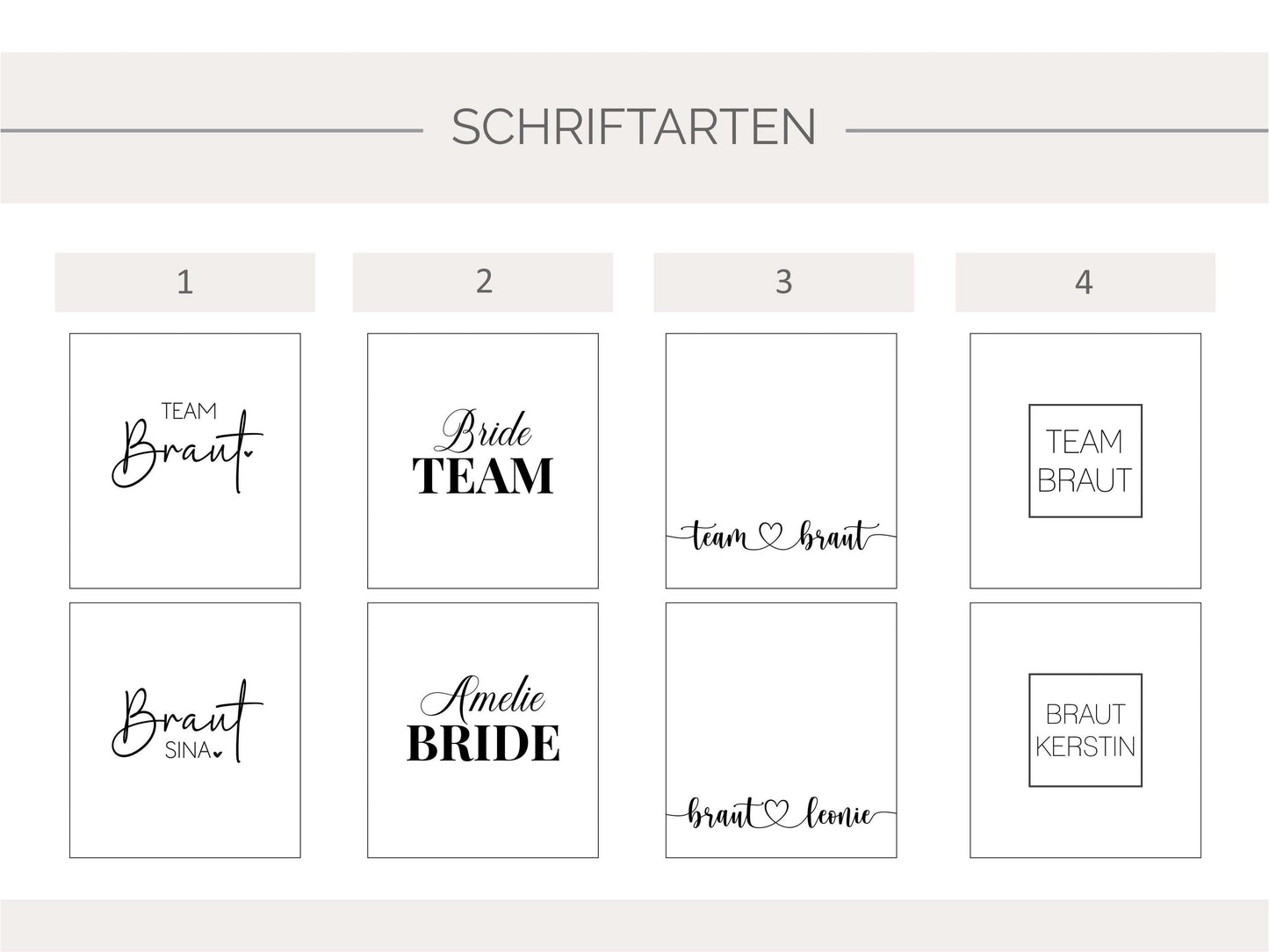 JGA Tasche Braut / Team Braut | Personalisierte Stofftasche für den JGA mit Wunschname - SelfmadeStudio