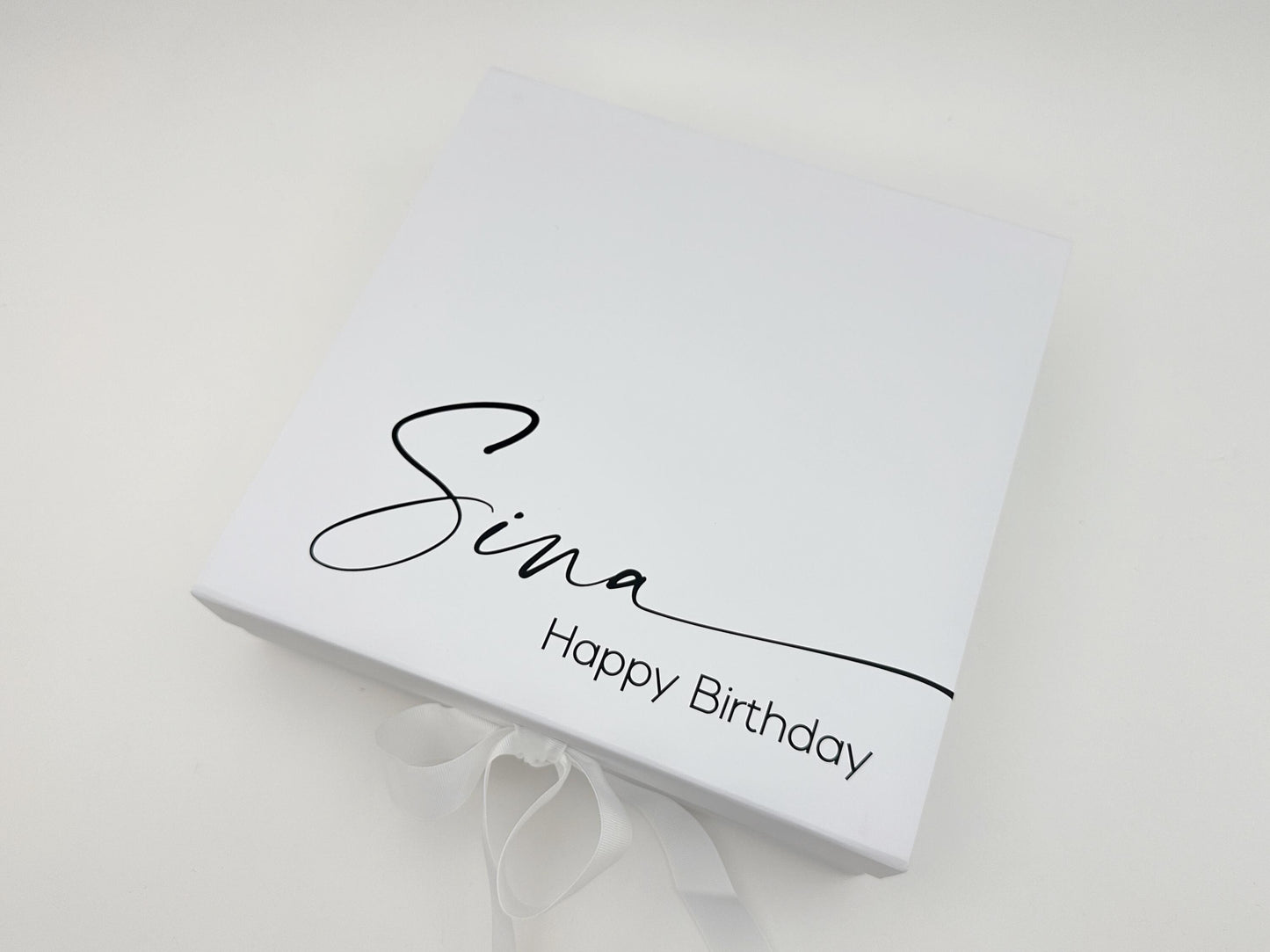 Geschenkbox Magnetverschluss schleife Happy Birthday Personalisierte Geschenkverpackung