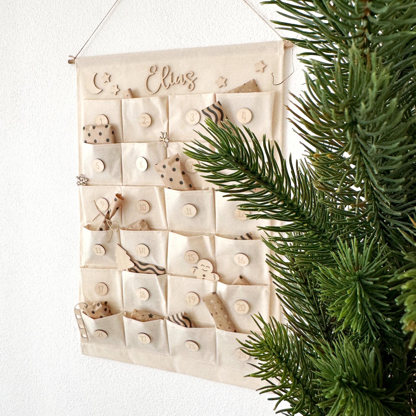 Adventkalender für die Wand zum selbst befüllen, Kalender zum aufhängen Weihnachten