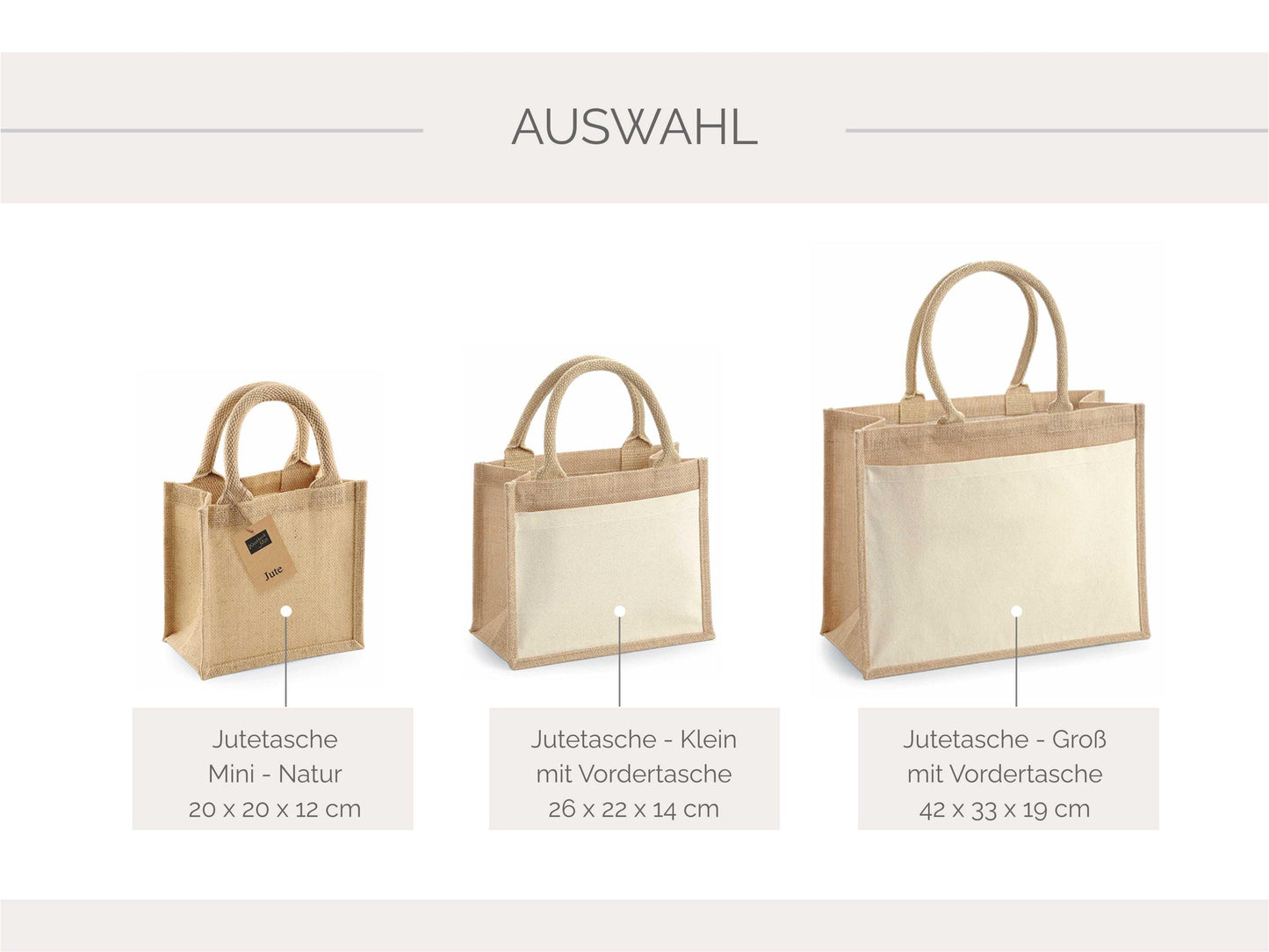 JGA Tasche Braut / Team Braut | Personalisierte Stofftasche für den JGA mit Wunschname - SelfmadeStudio