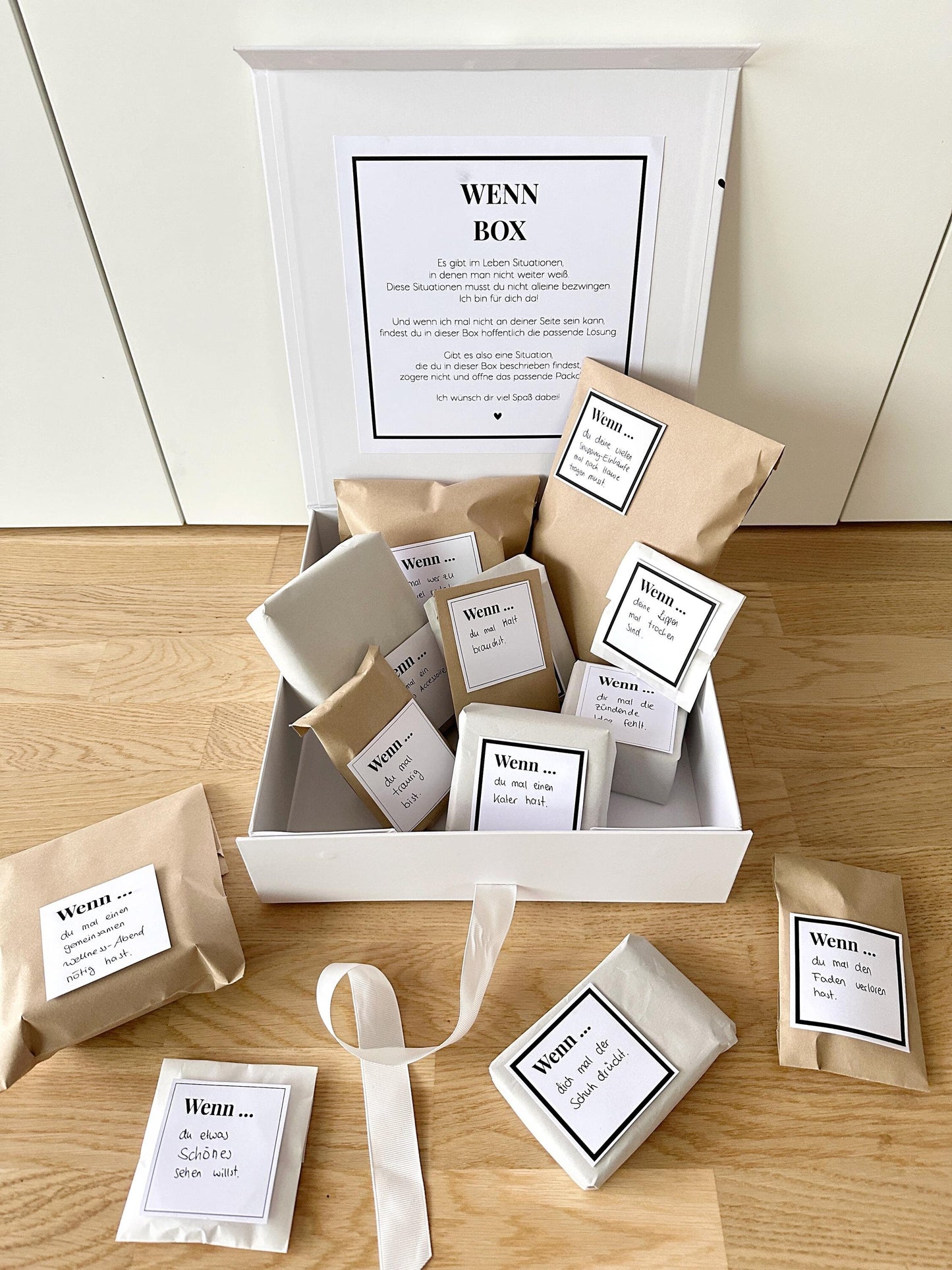 Wenn-Box Geschenkidee DIY Set mit Karten zum selbst Beschriften Geburtstagsgeschenk beste Freundin - SelfmadeStudio besondere Geschenkidee