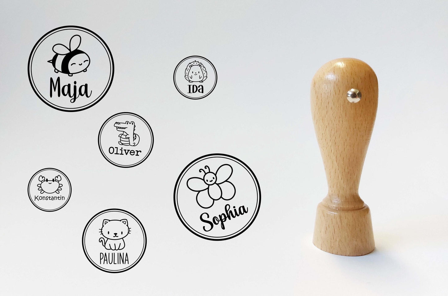 Stempel-Titelbild-Übersicht-Stempelmotive-Tiere-Kinderstempel-Namen