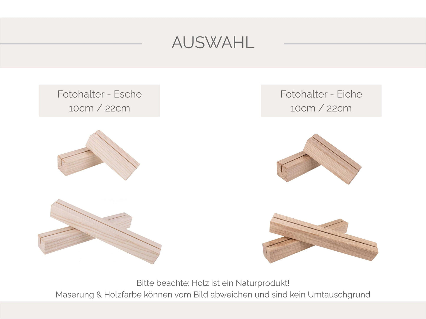 Fotohalter Hochzeiterinnerung | Tischaufsteller mit Schlitz u. Aufdruck | Kartenhalter für Postkarten & Bilder Bilderhalter Fotoleiste