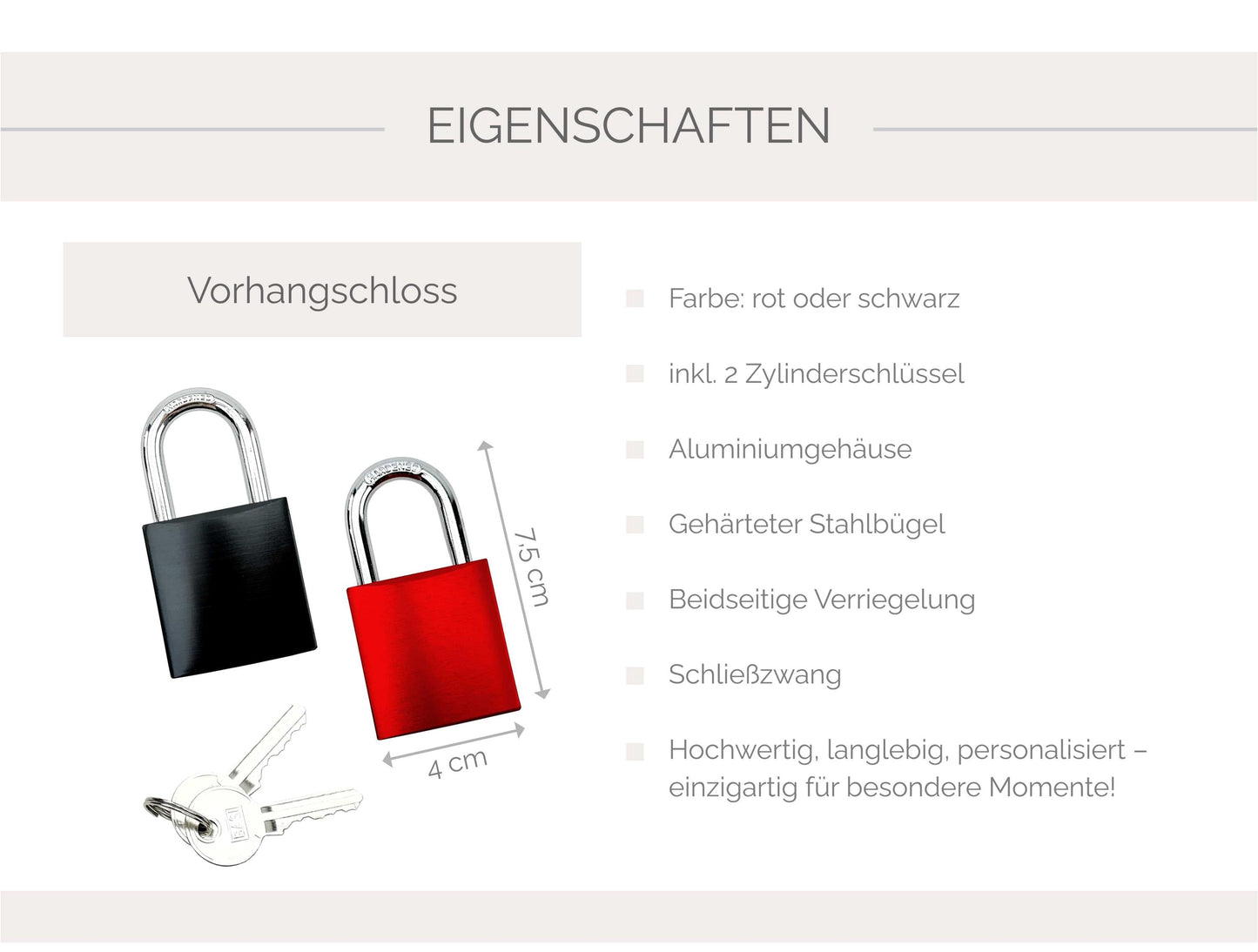 Liebesschloss mit Kranz Gravur | Partnerschloss | Vorhängeschloss Rot/Schwarz | personalisiertes Geschenk für Valentinstag Hochzeit Köln