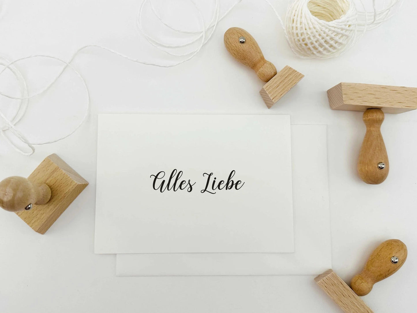 Individueller Stempel: Wunscherfüller/ Einladung / Gutschein | Format 20x70 mm | Holzstempel personalisiert | Kreativstempel / Bastelstempel