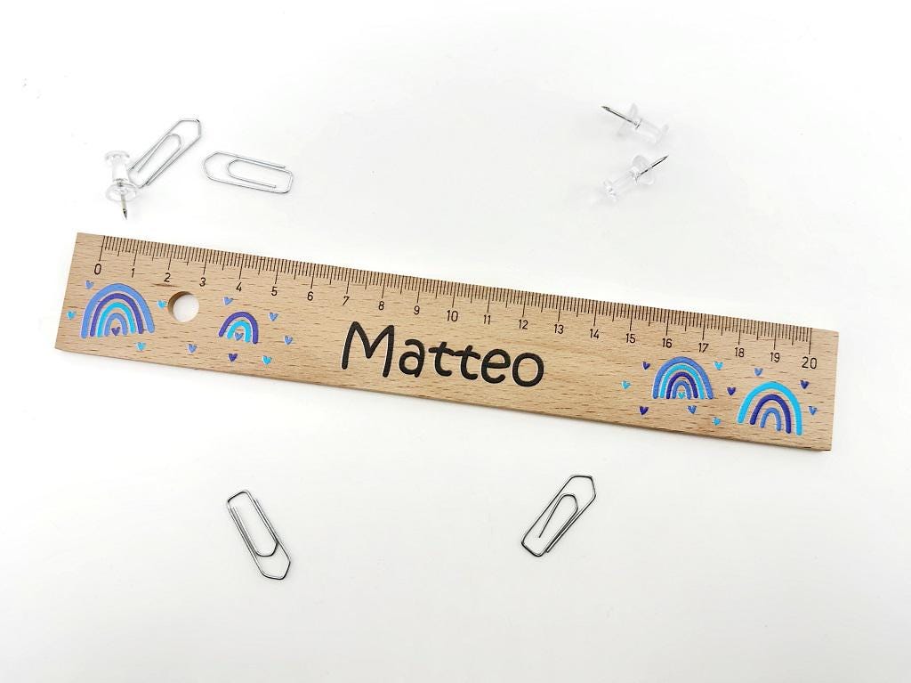 Lineal personalisiert Holz, Lineal mit Namen, Geschenke Einschulung, Einschulungsgeschenke, Schulkind 2025 Schulanfang Geschenk Idee 20/30cm