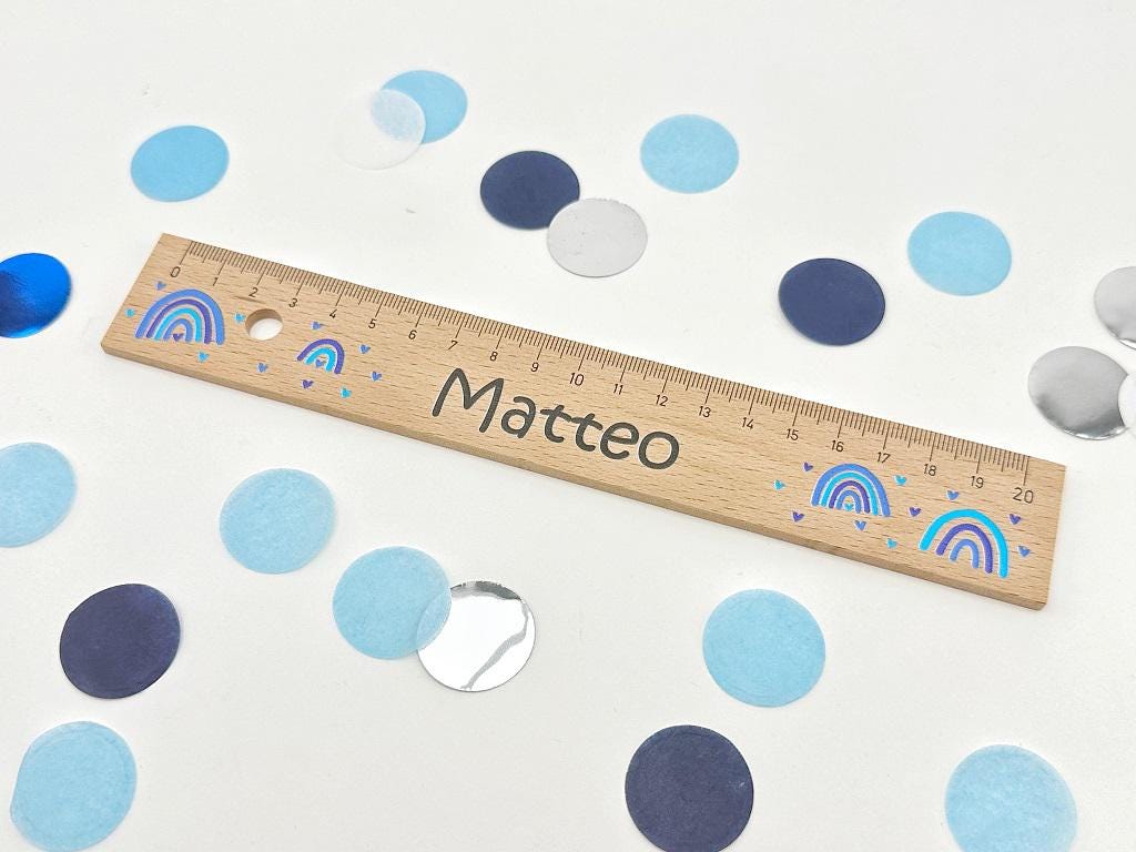 Lineal personalisiert Holz, Lineal mit Namen, Geschenke Einschulung, Einschulungsgeschenke, Schulkind 2025 Schulanfang Geschenk Idee 20/30cm
