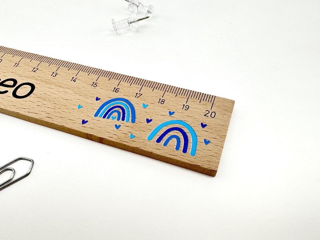Lineal personalisiert Holz, Lineal mit Namen, Geschenke Einschulung, Einschulungsgeschenke, Schulkind 2025 Schulanfang Geschenk Idee 20/30cm