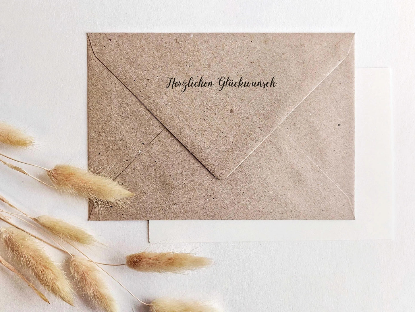 Individueller Stempel: Wunscherfüller/ Einladung / Gutschein | Format 20x70 mm | Holzstempel personalisiert | Kreativstempel / Bastelstempel
