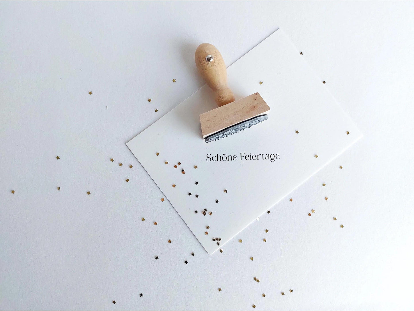 Gesegnete Weihnachten Stempel | 10x50 / 20x70 mm | Weihnachtsstempel mit verschiedenen Sprüchen | Holzstempel für Advent & Weihnachten