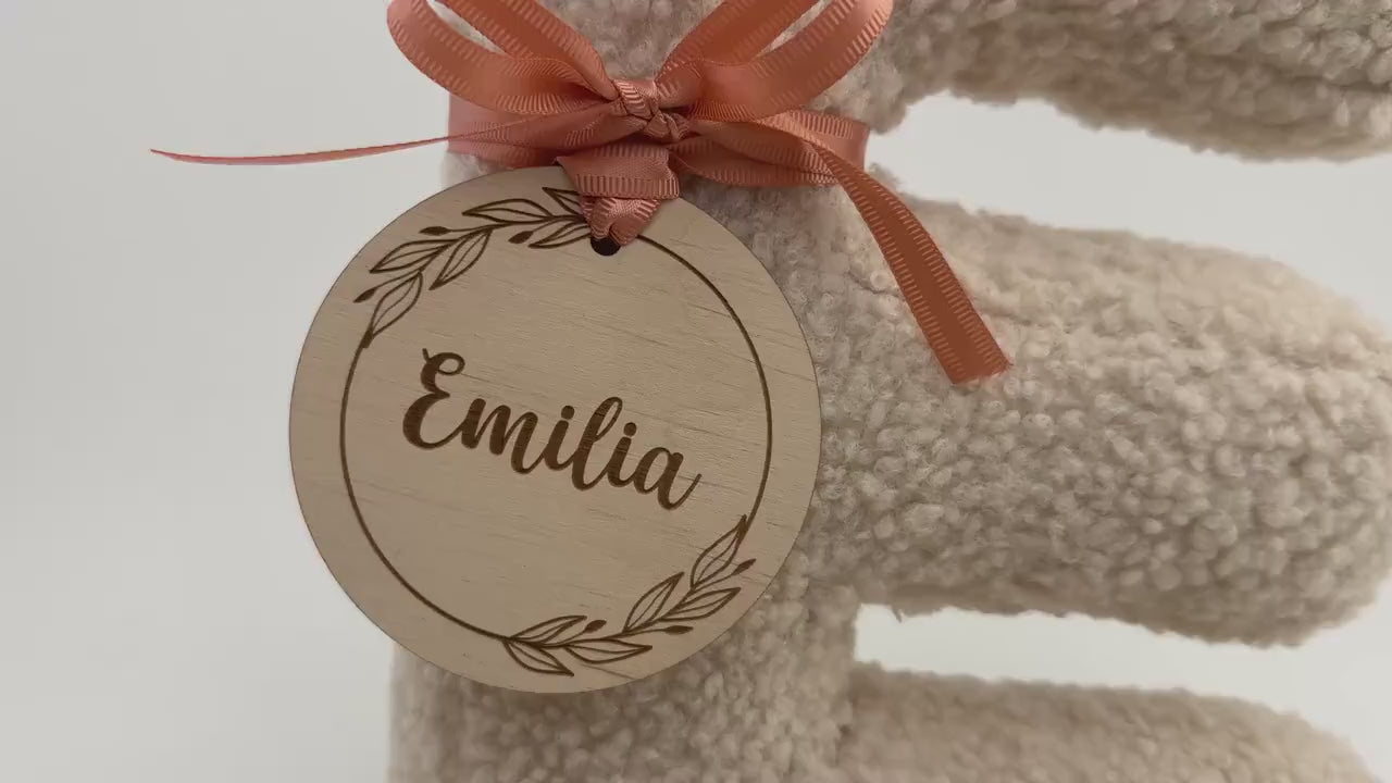 Buchstabenkissen A-Z Wollweiß Namenskissen Kissen als Buchstabe | Holzschild personalisiert mit Name | Taufe Geburt Deko Geschenk ABC Kissen