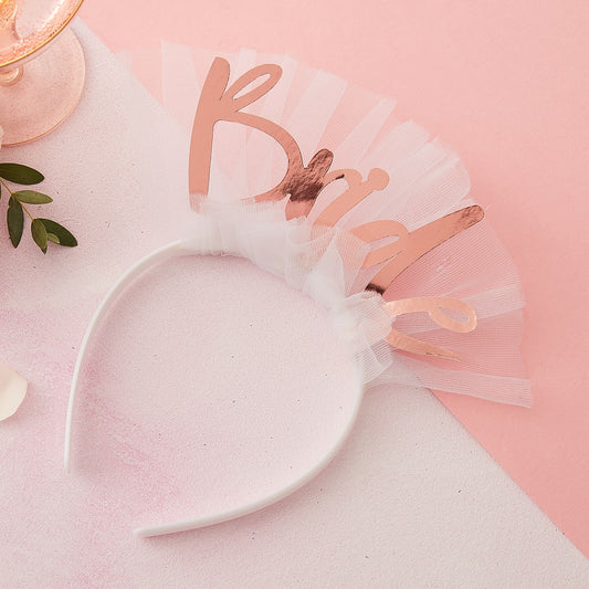 Bride to be - Schleier Haarreif | Junggesellinnenabschied Stirnband | Kopfschmuck | Fotobox Prop JGA Party Verkleidung Braut Accessoires