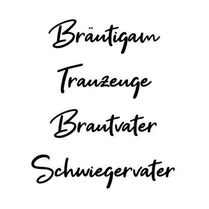 Hochzeitssocken | Hochzeitsgeschenksocken | Trauzeugen Geschenk | Bräutigam | Trauzeuge | Brautvater Aufdruck mit verschiedenen Schriftarten - SelfmadeStudio