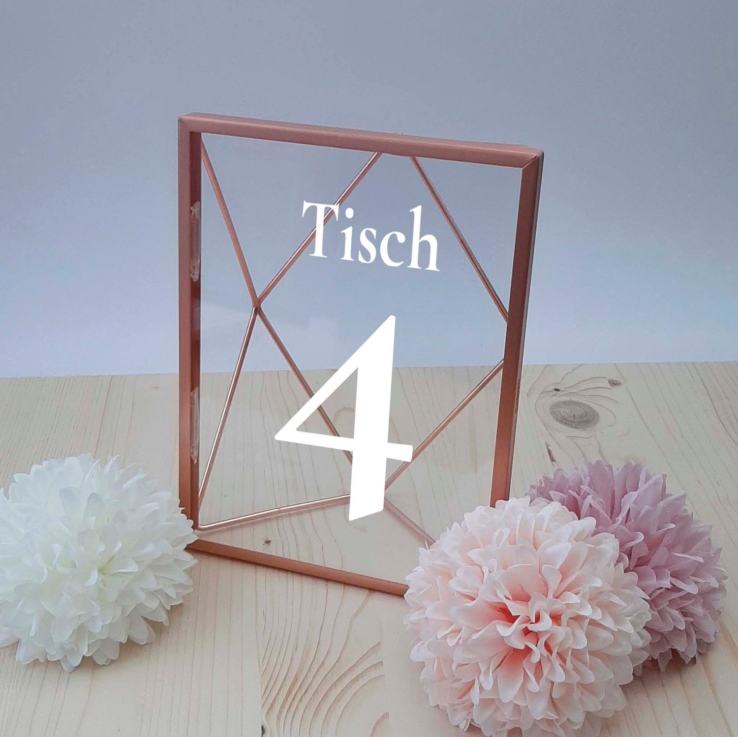 Aufkleber "Tisch + Zahl" | Schriftzug für Hochzeitstische | DIY Aufkleber-Set für Tisch Nummerierung - SelfmadeStudio