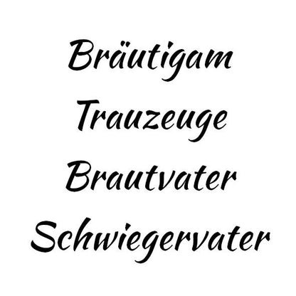 Hochzeitssocken | Hochzeitsgeschenksocken | Trauzeugen Geschenk | Bräutigam | Trauzeuge | Brautvater Aufdruck mit verschiedenen Schriftarten - SelfmadeStudio