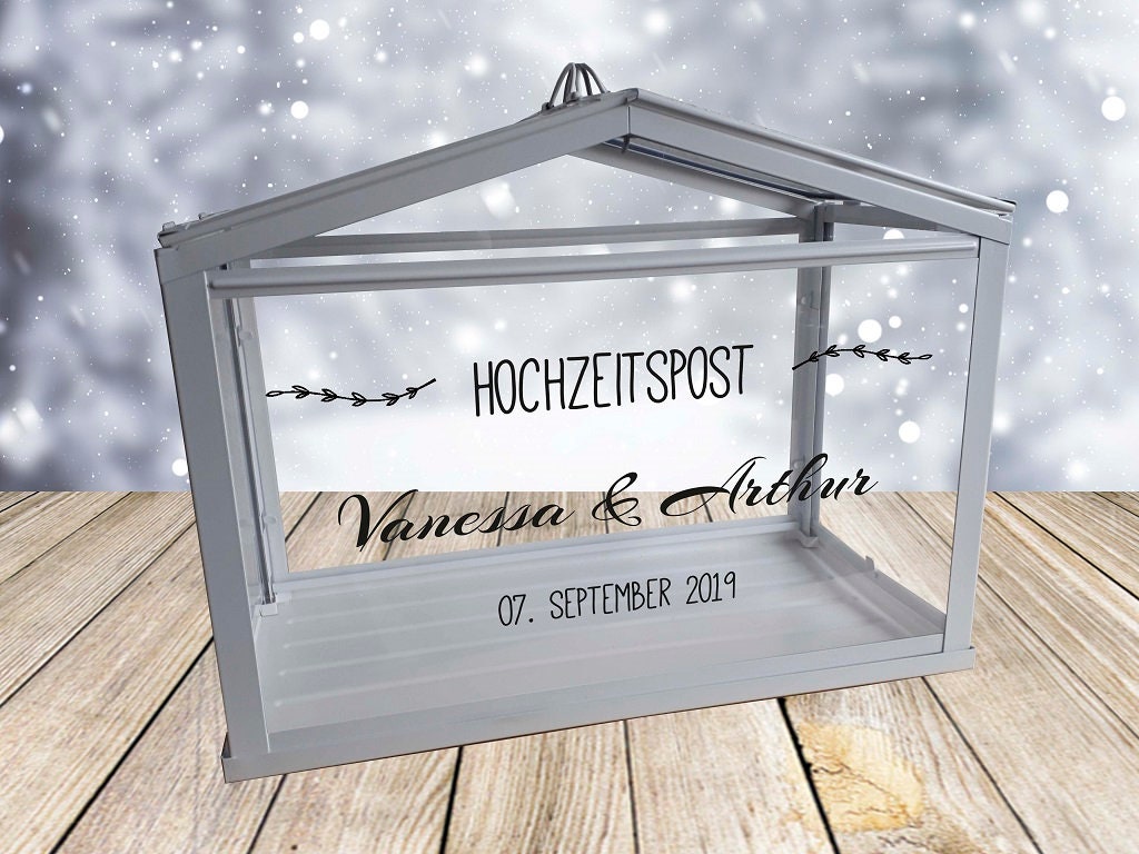 Aufkleber für "Hochzeitspost" | personalisierter DIY-Schriftzug zum Aufkleben | für Geldgeschenke / Kartenbox / Geschenketisch - SelfmadeStudio