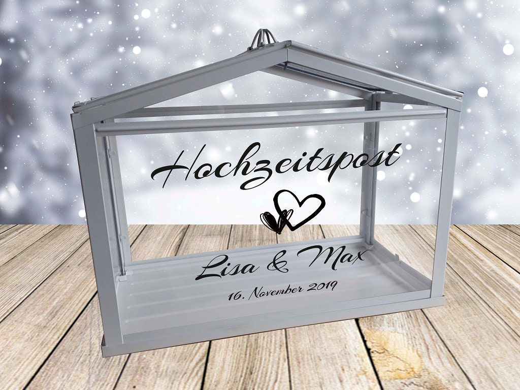 Aufkleber für "Hochzeitspost" | personalisierter DIY-Schriftzug zum Aufkleben | für Geldgeschenke / Kartenbox / Geschenketisch - SelfmadeStudio