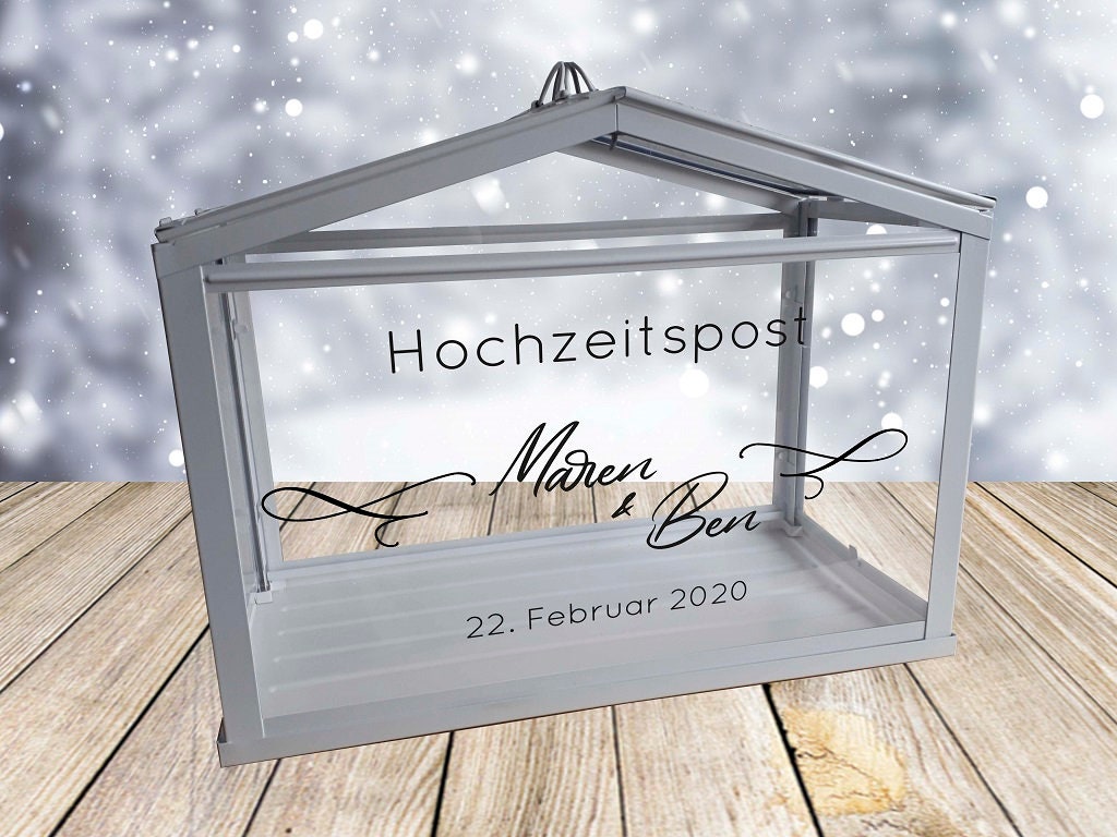 Aufkleber für "Hochzeitspost" | personalisierter DIY-Schriftzug zum Aufkleben | für Geldgeschenke / Kartenbox / Geschenketisch - SelfmadeStudio