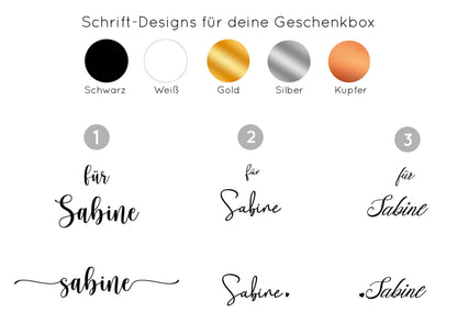 Geschenkbox mit Namen - Weihnachtsgeschenk Box - Trauzeugen Patentante Geschenkbox DIY Geschenkbox / Eine Geschenkbox mit Name und Schleife